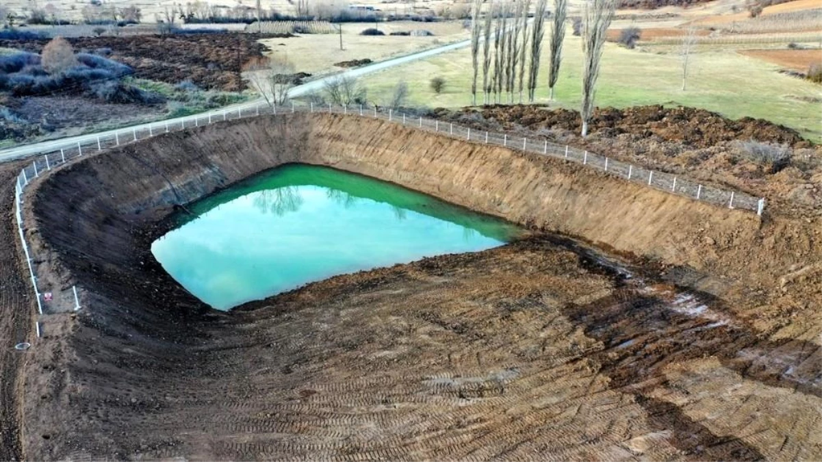 Bilecik\'e yapılan "Hayvan İçme Suyu Gölet" projesi böyle görüntülendi