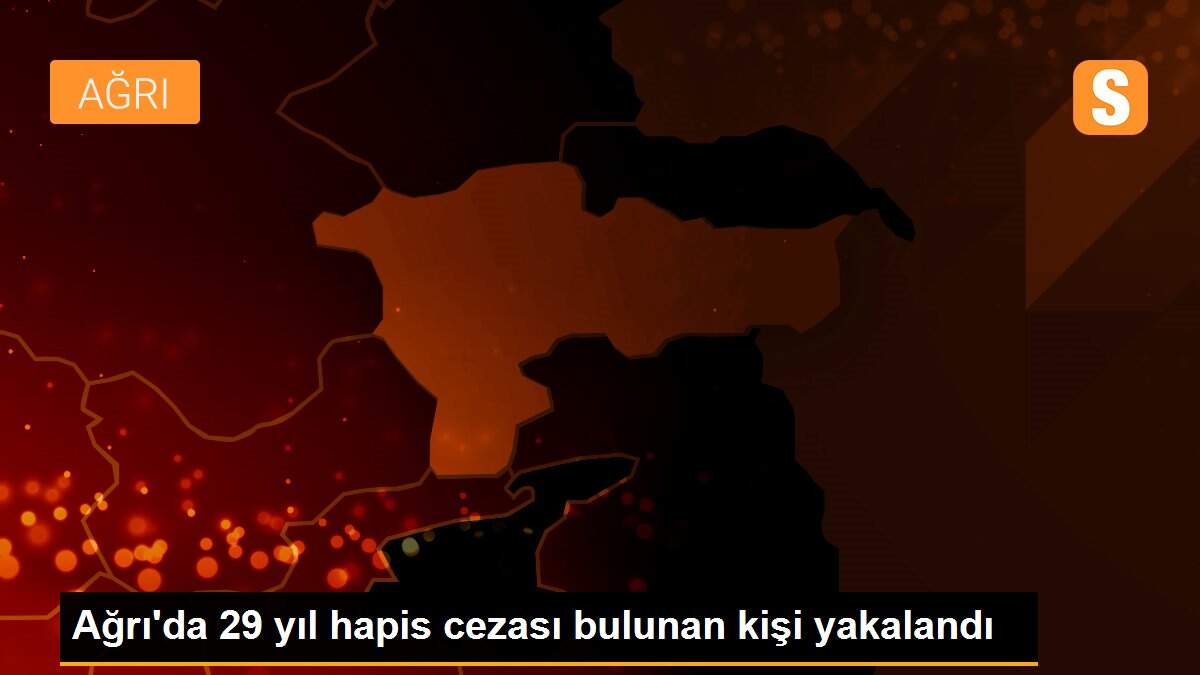 Ağrı\'da 29 yıl hapis cezası bulunan kişi yakalandı