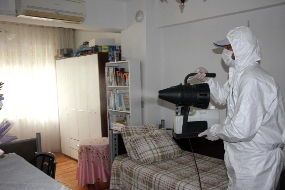 Nazilli\'de pozitif ve temaslı hastaların evleri dezenfekte ediliyor