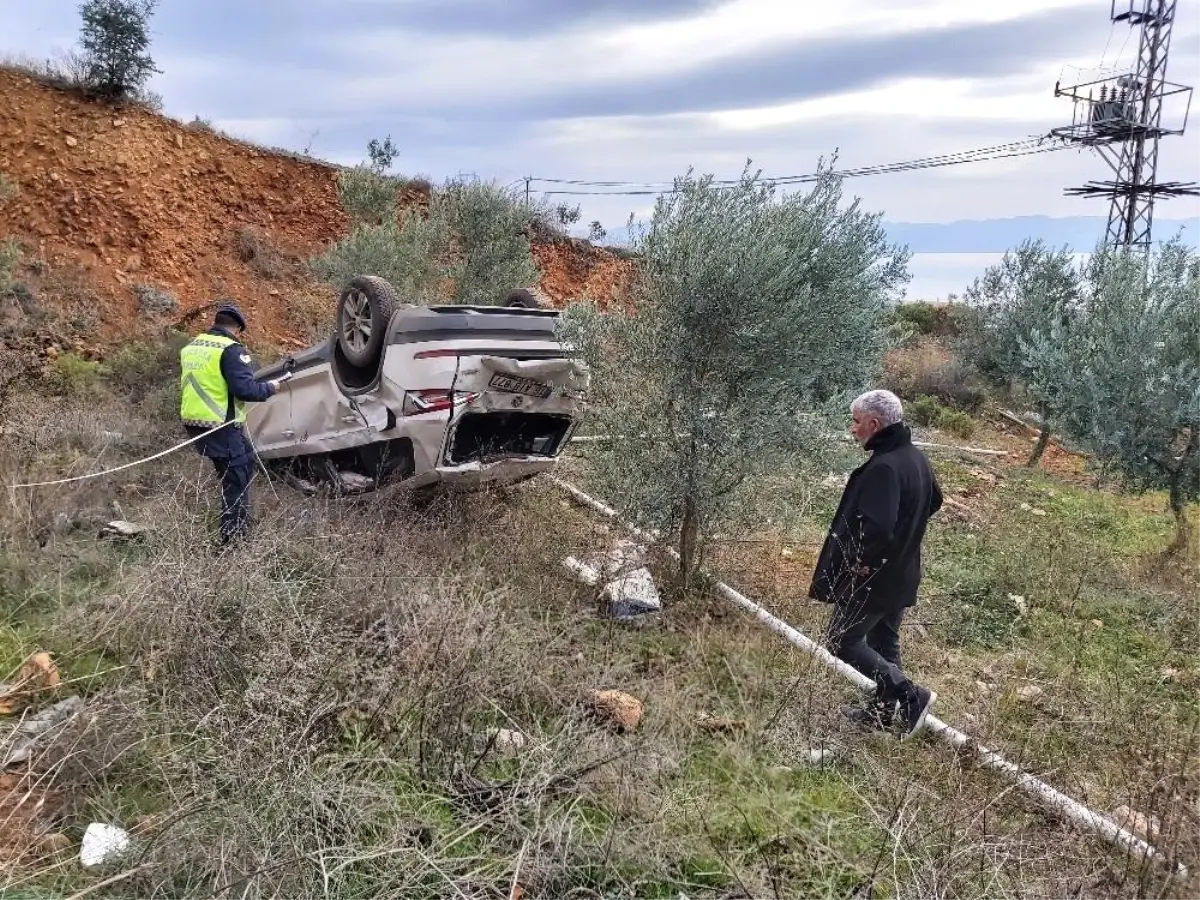 Şarampole uçtular, burunları bile kanamadı