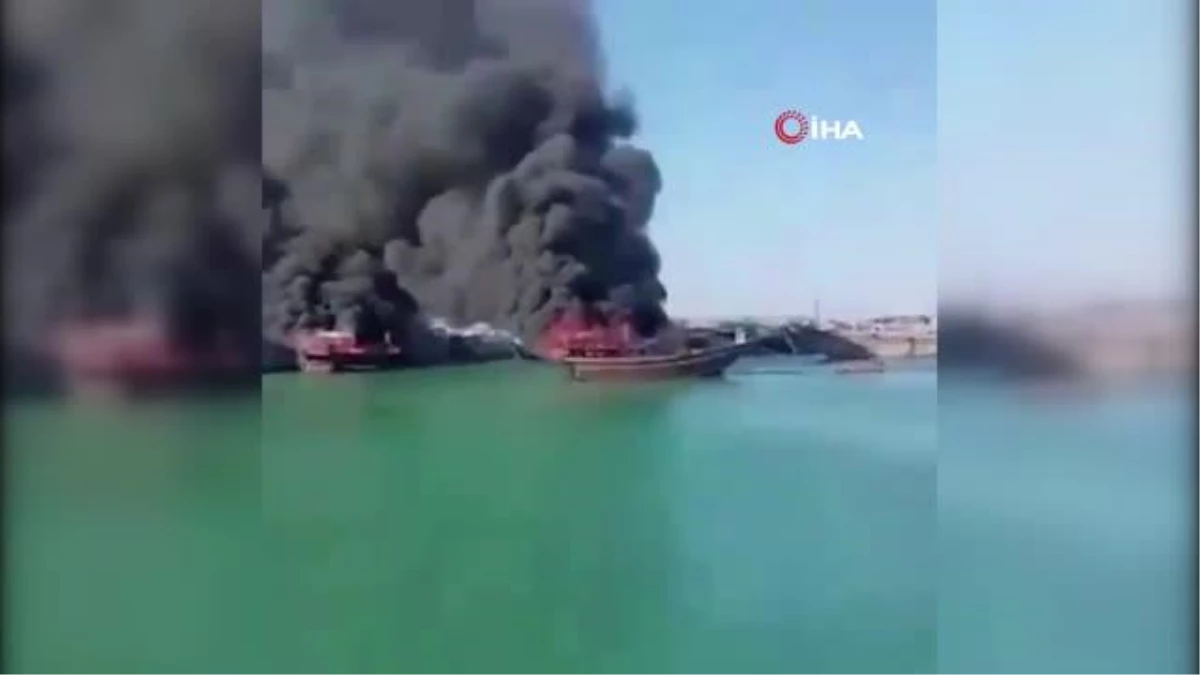 İran\'da balıkçı tekneleri yandı