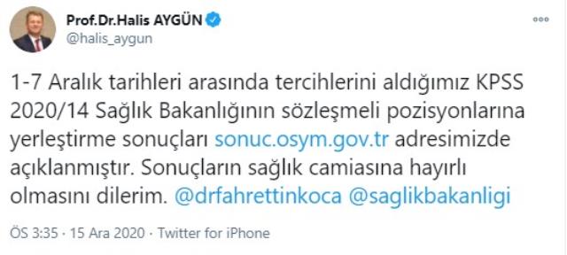 Son Dakika: Sağlık Bakanlığı'na alınacak 12 bin personelin yerleştirme sonuçları açıklandı