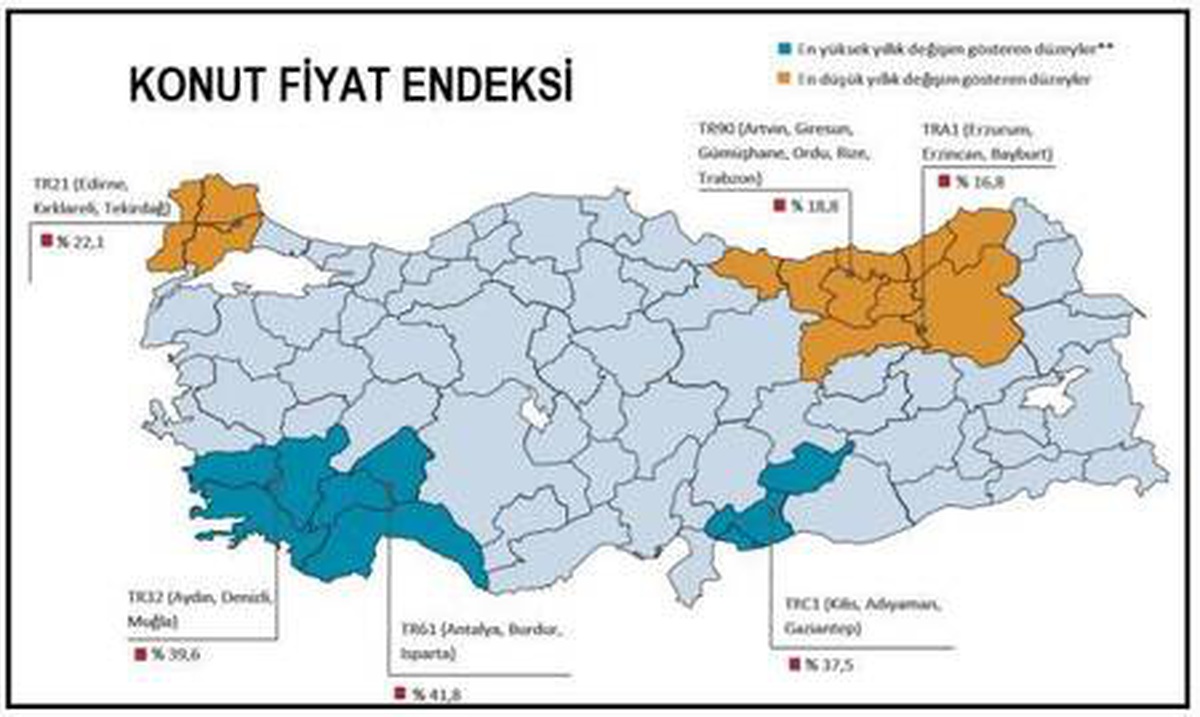 TCMB-Konut fiyatları Ekim\'de yıllık reel yüzde 15.5 yükseldi