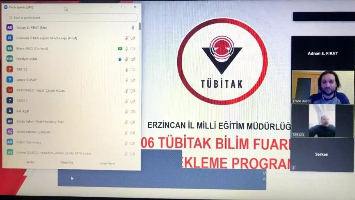 2020 Yılı TÜBİTAK 4006 Bilim Fuarları bilgilendirme online semineri yapıldı