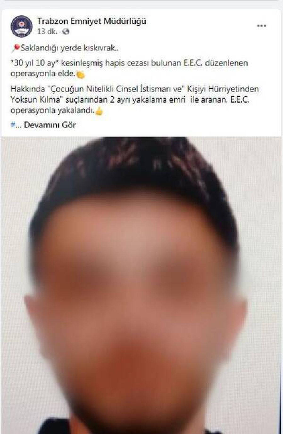 30 yıl hapisle aranan hükümlü, saklandığı evde yakalandı