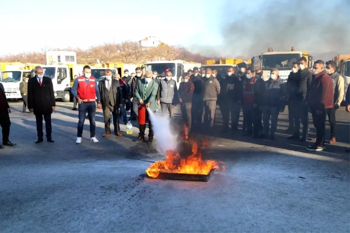 Battalgazi Belediyesi\'nden personeline yangın tatbikatı