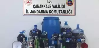 Çanakkale'de 130 litre kaçak içki ele geçirildi