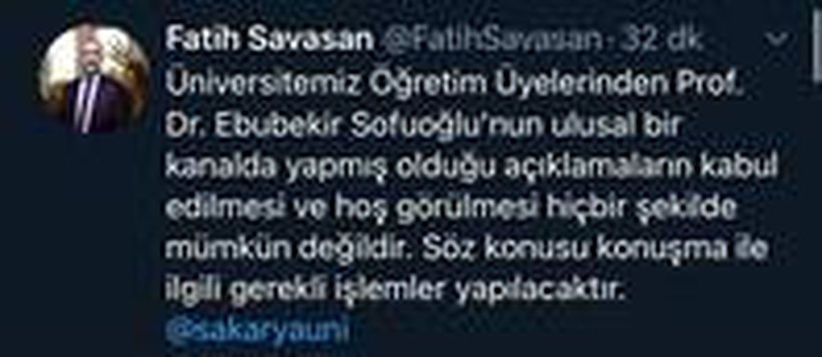 Ebubekir Sofuoğlu\'nun açıklamaları hakkında işlem başlatılıyor