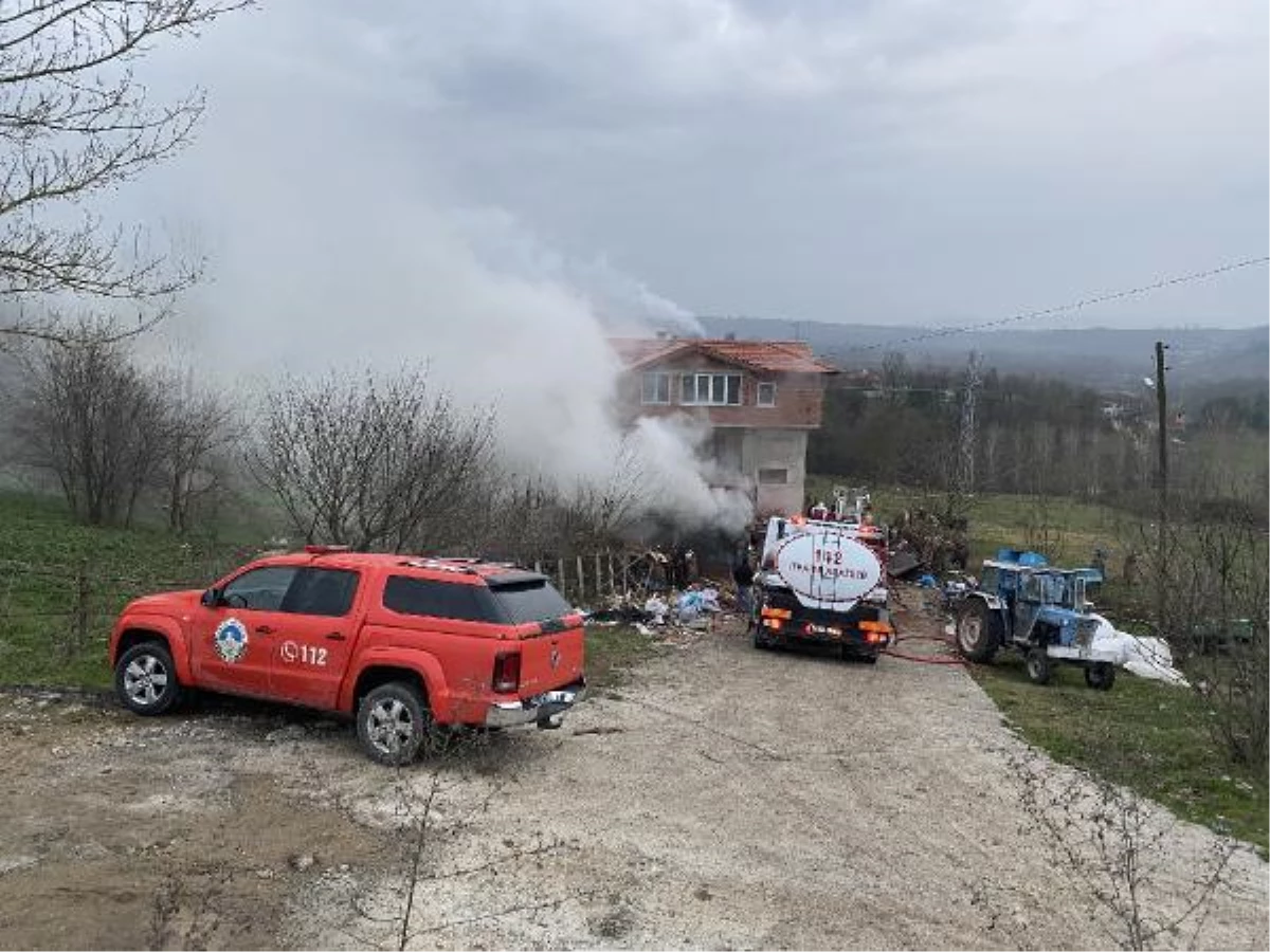 Bacadan düşen kıvılcım samanları yaktı