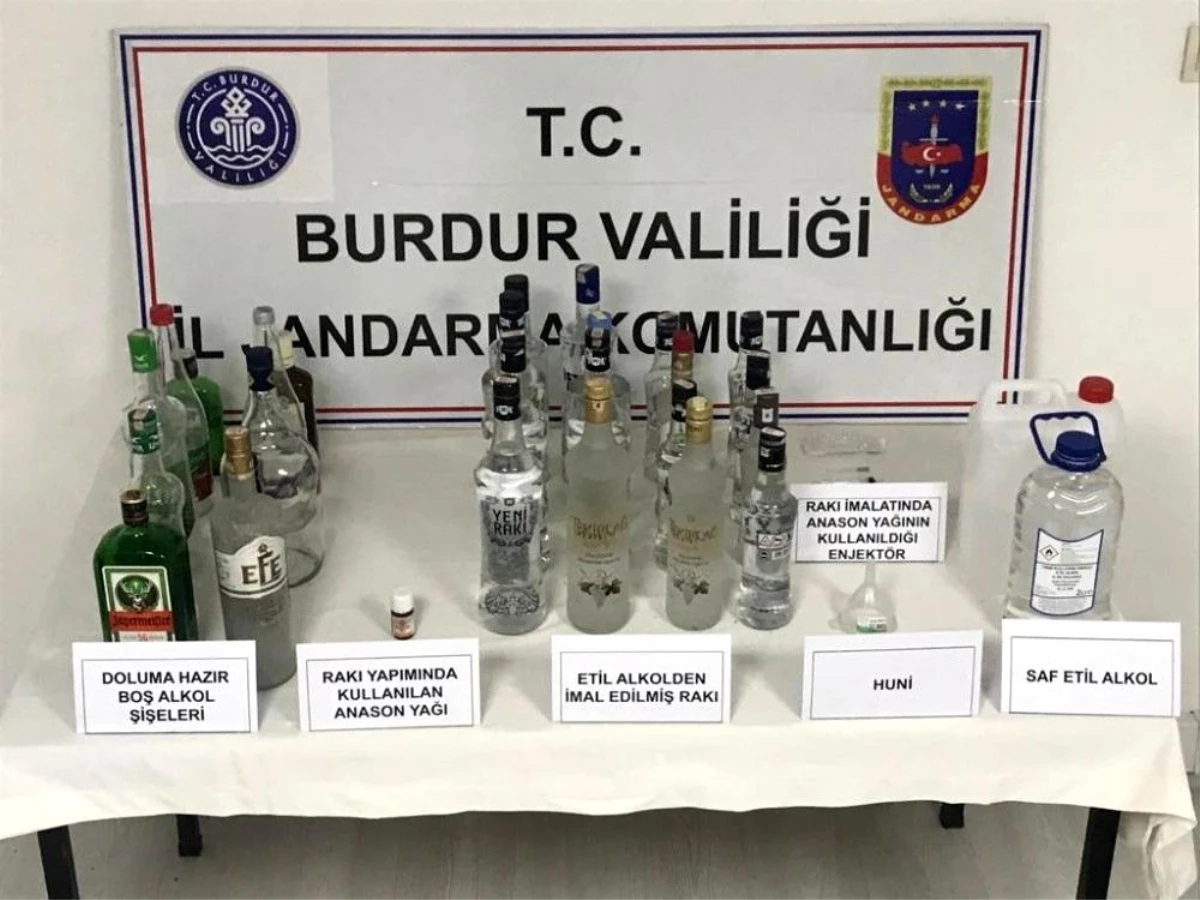 Son dakika haber... Burdur\'da kaçak içki operasyonu: 2 gözaltı