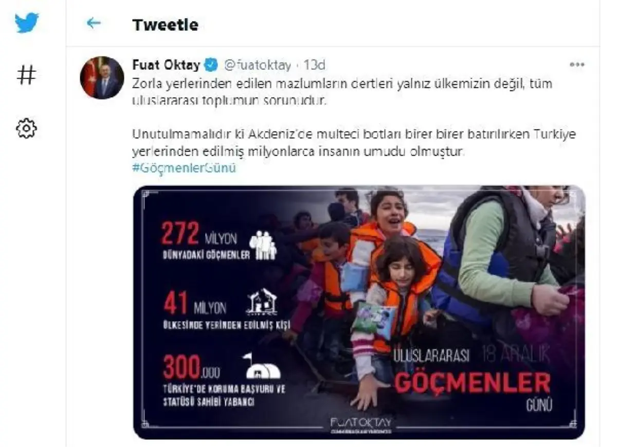 Fuat Oktay: Türkiye milyonlarca insanın umudu olmuştur