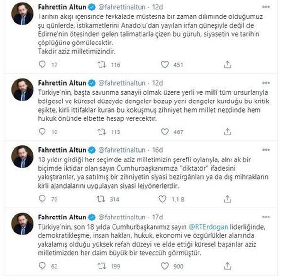 Cumhurbaşkanlığı İletişim Başkanı Altun\'dan CHP\'li Özel\'in sözlerine tepki Açıklaması