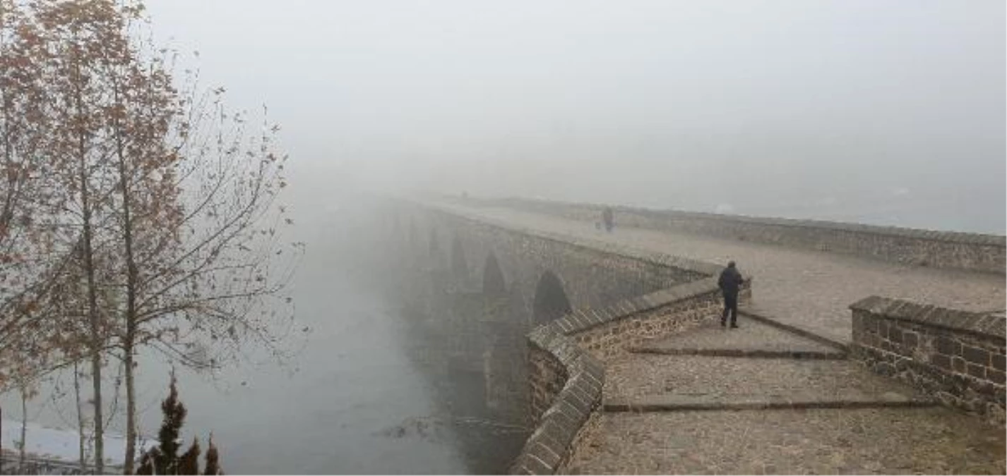 Diyarbakır\'da etkili olan sis, seyirlik manzara oluşturdu