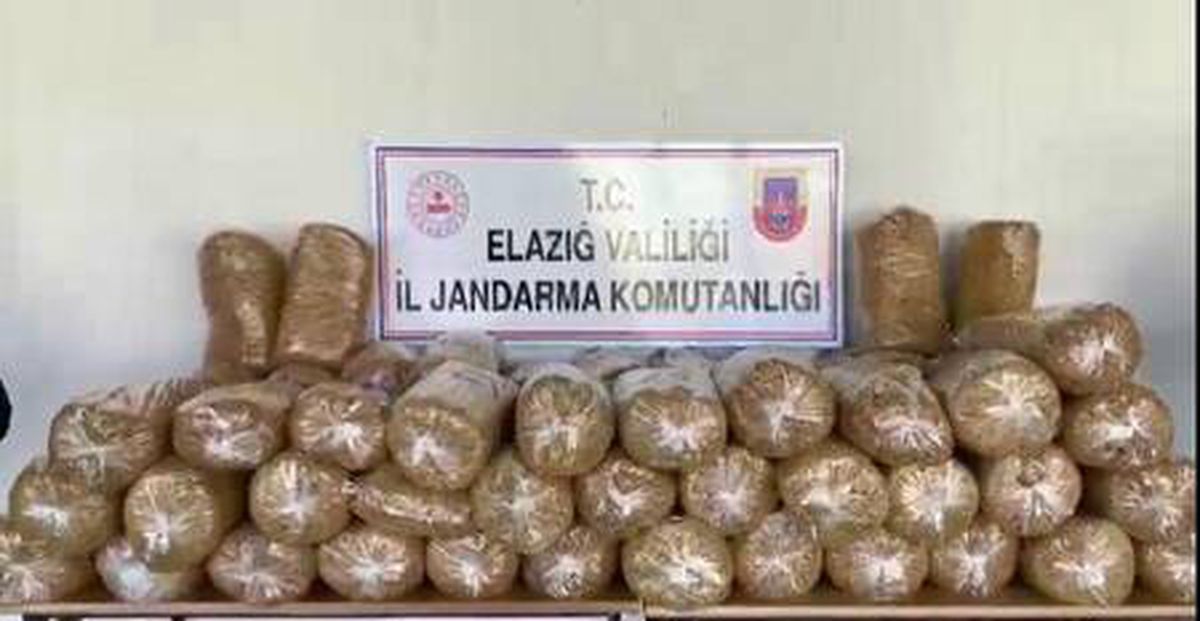 Elazığ\'da 360 kilogram kaçak tütün ele geçirildi
