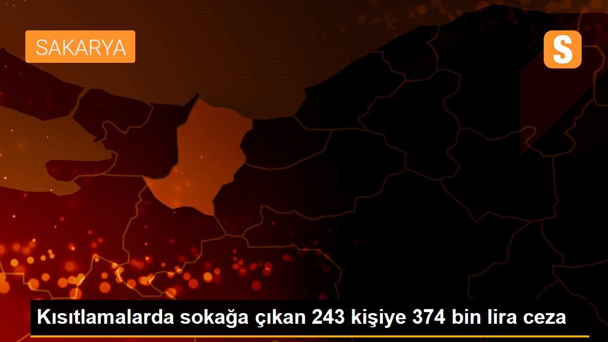 Kısıtlamalarda sokağa çıkan 243 kişiye 374 bin lira ceza