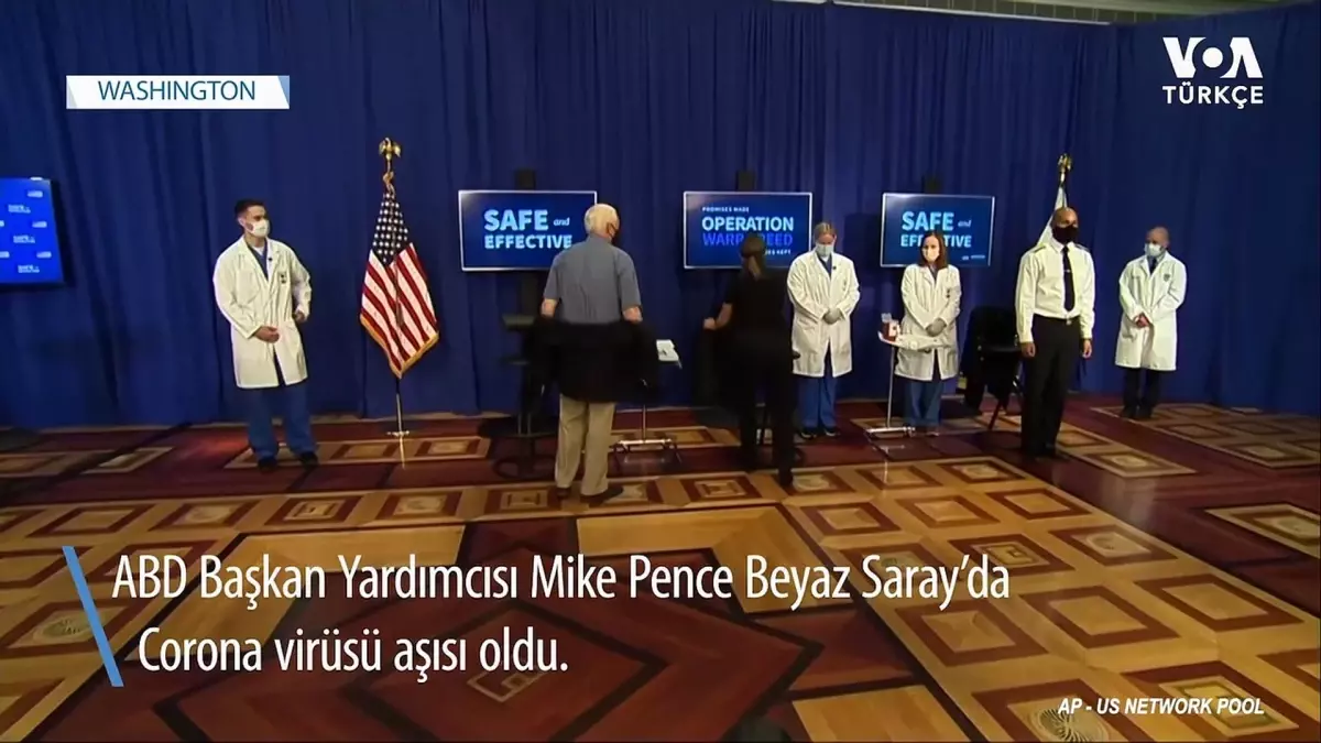 Pence Canlı Yayında Aşı Oldu