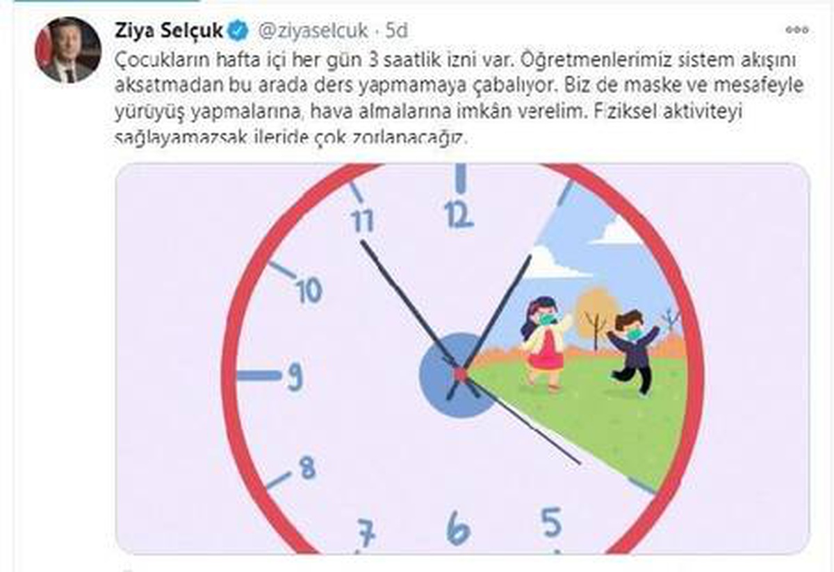 Son dakika haberi | Milli Eğitim Bakanı Selçuk\'tan çocuklara maske ve mesafeli fiziksel aktivite çağrısı Açıklaması