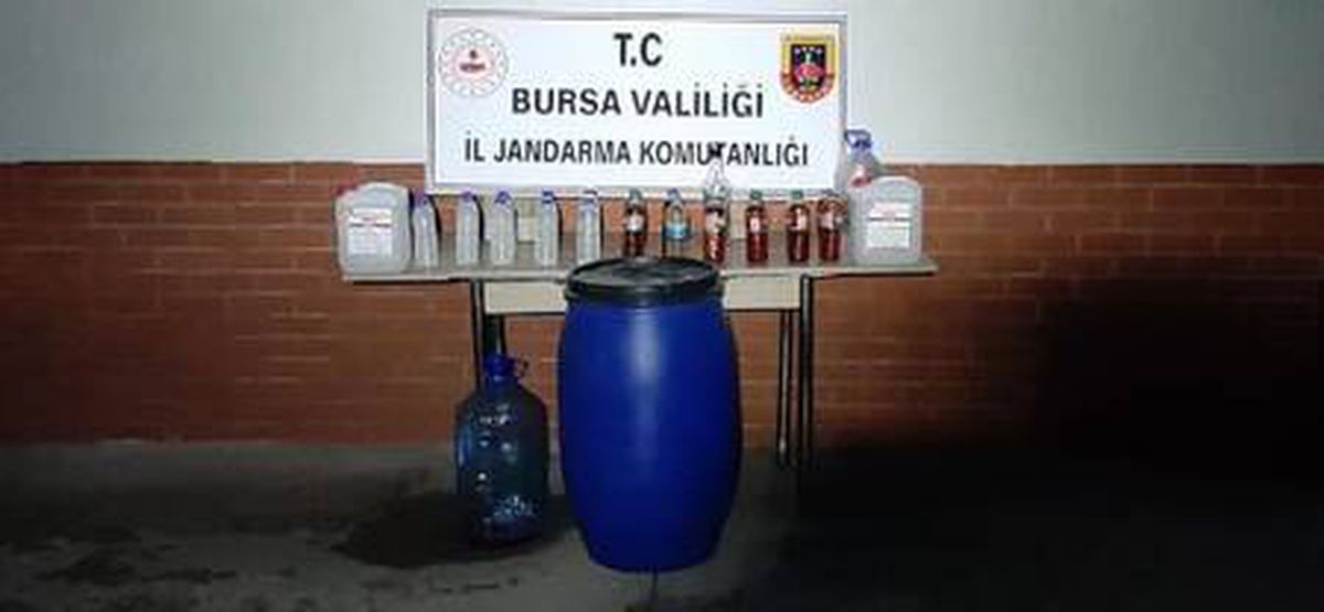 Bursa\'da 135,5 litre sahte içki ele geçirildi