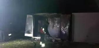 Çanakkale?de konteyner evde çıkan yangında yaşlı kadın öldü