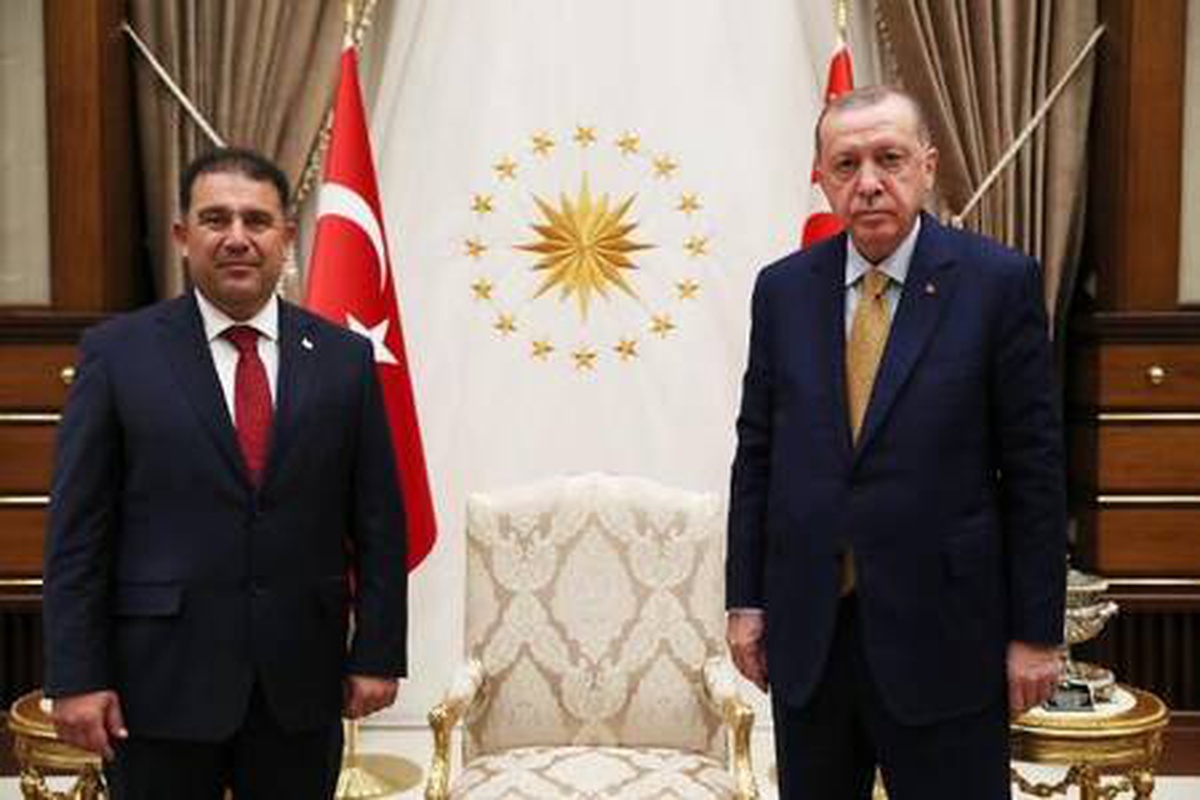 Cumhurbaşkanı Erdoğan, KKTC Başbakanı Saner\'i kabul etti