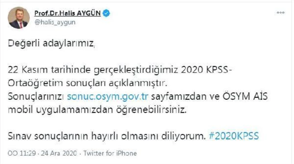 2020 KPSS-Ortaöğretim sonuçları açıklandı