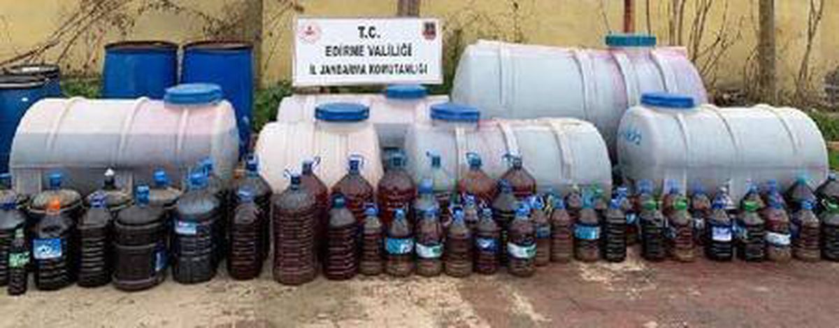 Edirne\'de 4 bin 950 litre sahte şarap ele geçirildi