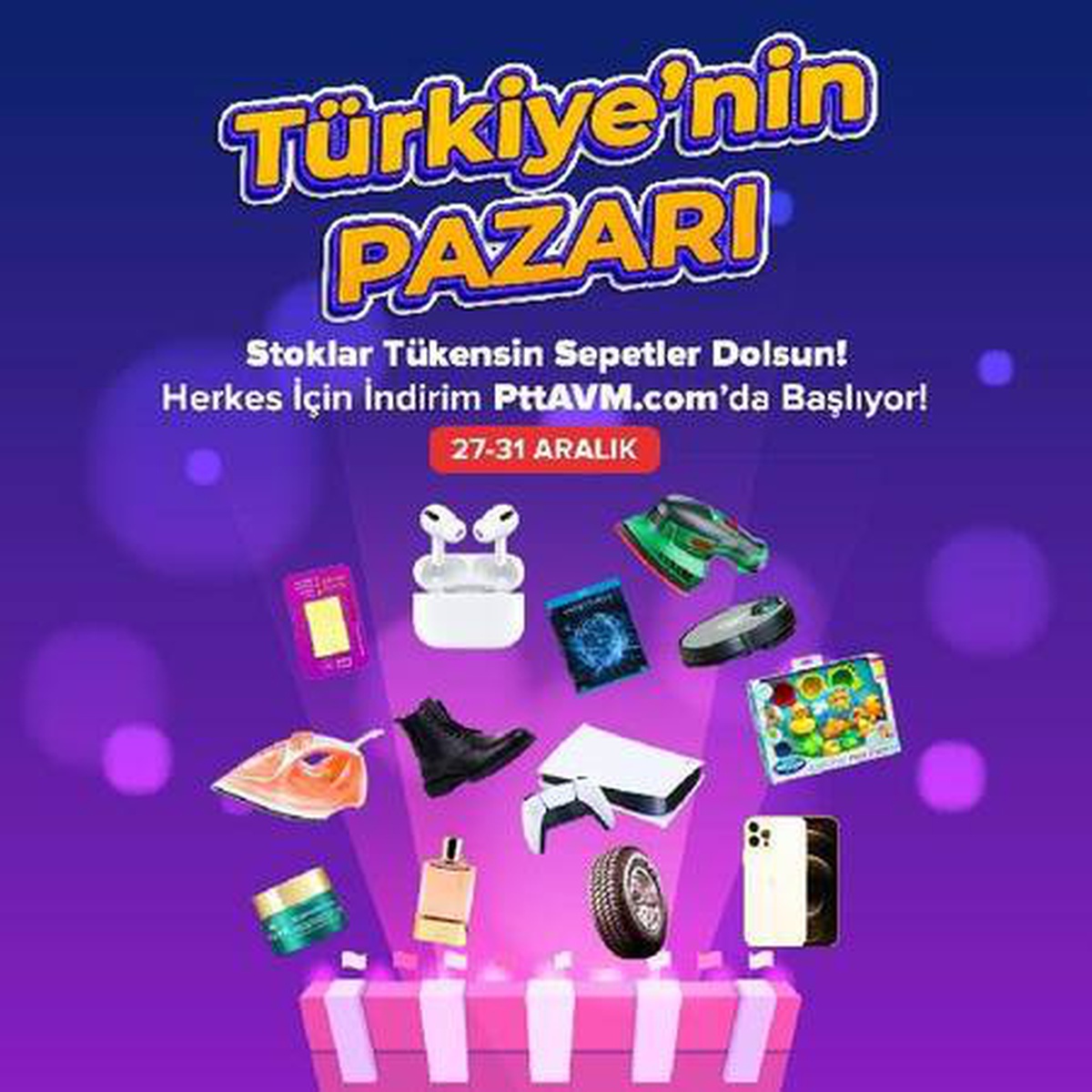\'Türkiye\'nin Pazarı\' indirimleri 27 Aralık\'ta PttAVM.com\'da