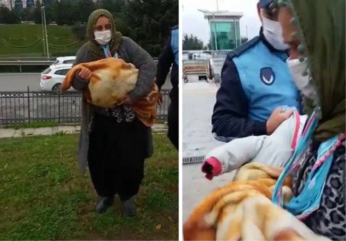 Kucağında bez bebek ile dilencilik yapan kadının foyası ortaya çıktı