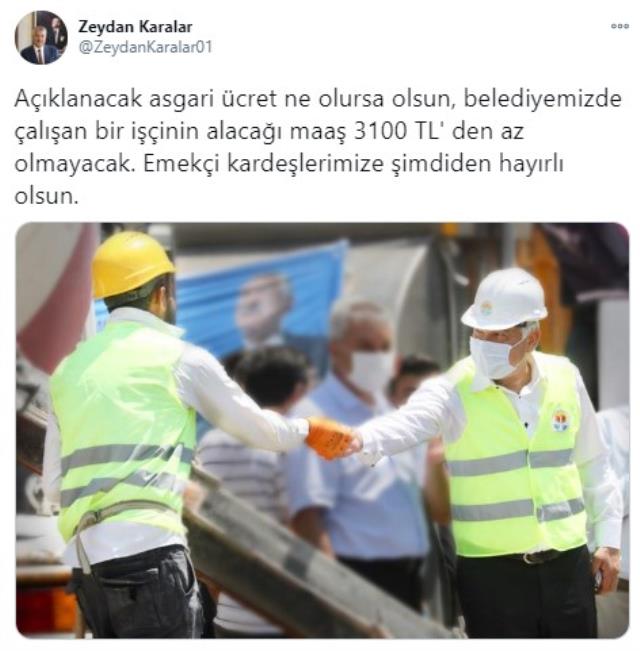 Ankara Büyükşehir Belediyesi'nde çalışan personelin maaşı en az 3 bin 100 TL olacak