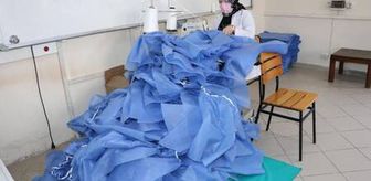 Meslek lisesi, pandemide tekstil fabrikası gibi çalışıyor