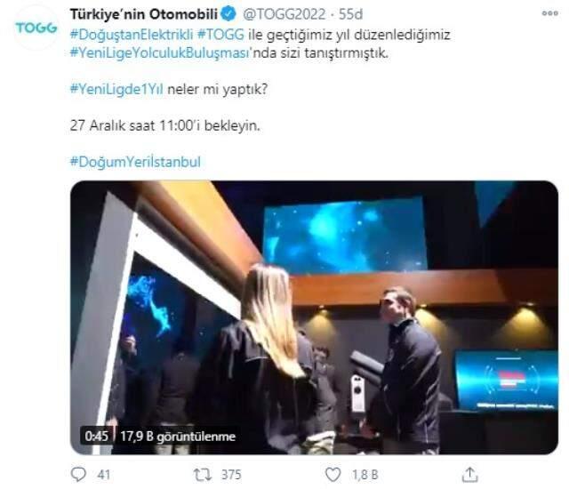 TOGG'dan yerli otomobile ilişkin heyecanlandıran paylaşım: 27 Aralık saat 11.00'i bekleyin TOGG'dan yerli otomobile ilişkin heyecanlandıran paylaşım: 27 Aralık saat 11.00'i bekleyin