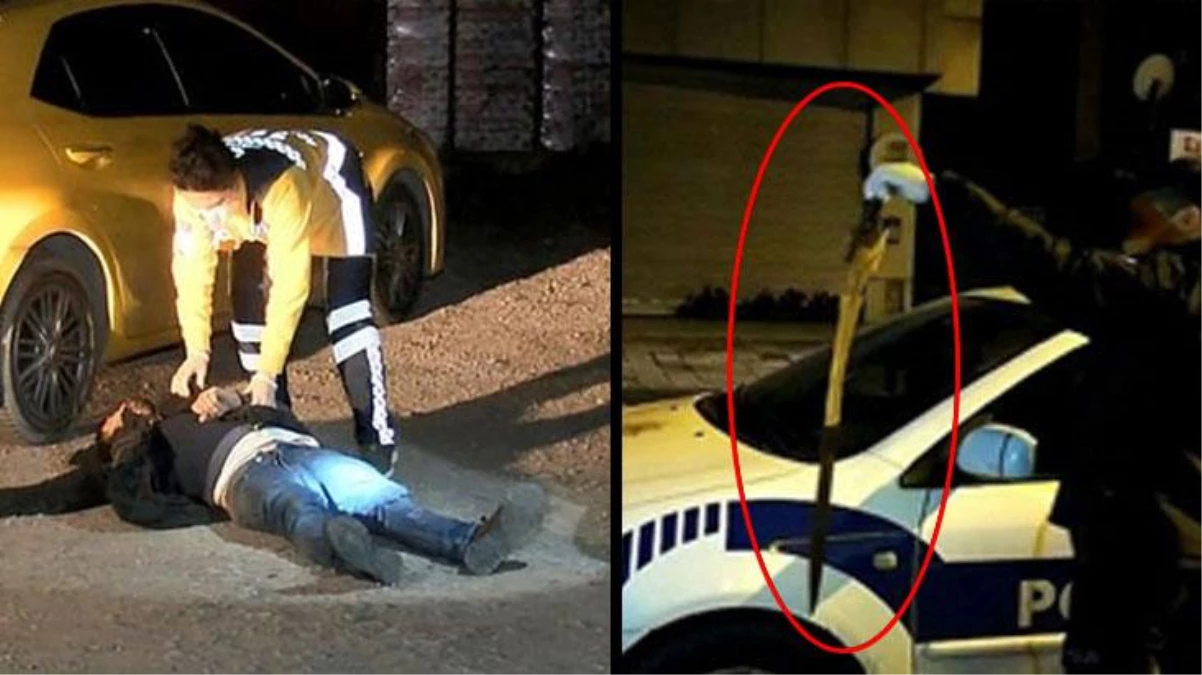 Ataşehir\'de bir kişi kılıçla taksi durağına saldırdı