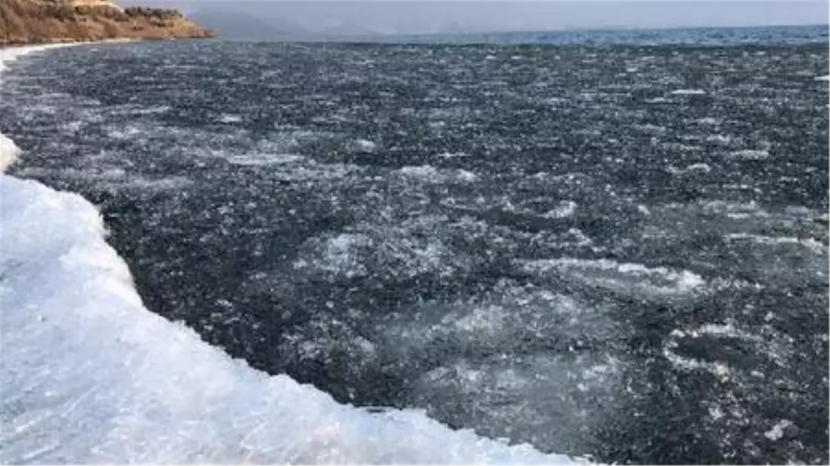 Çıldır Gölü buz tutmaya başladı