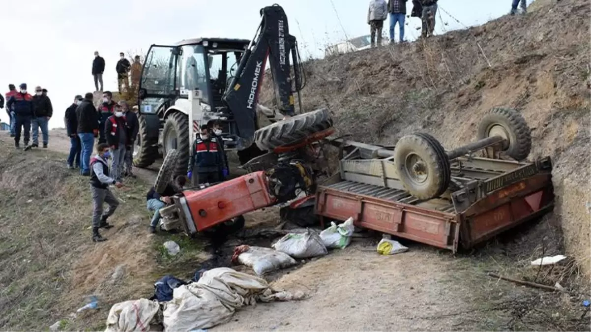 Traktörün takla atması sonucu 1 kişi öldü, 2 kişi yaralandı