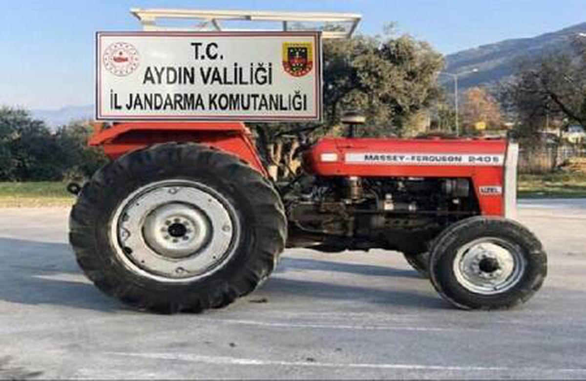 Aydın\'da çalınıp Denizli\'de bulunan traktör hırsızlığına 5 tutuklama