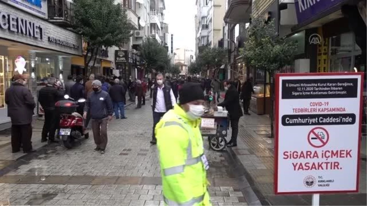 Son dakika... KIRKLARELİ - Maskesi olmayan vatandaşa polis ekipleri maske verdi