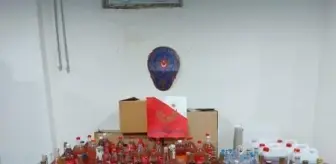 Bilecik'te, bodrum katta 150 litre sahte içki ele geçirildi