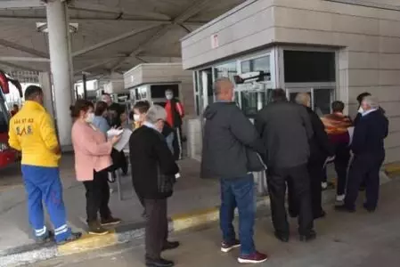 Kapıkule'de PCR testi yoğunluğu Kapıkule'de PCR testi yoğunluğu