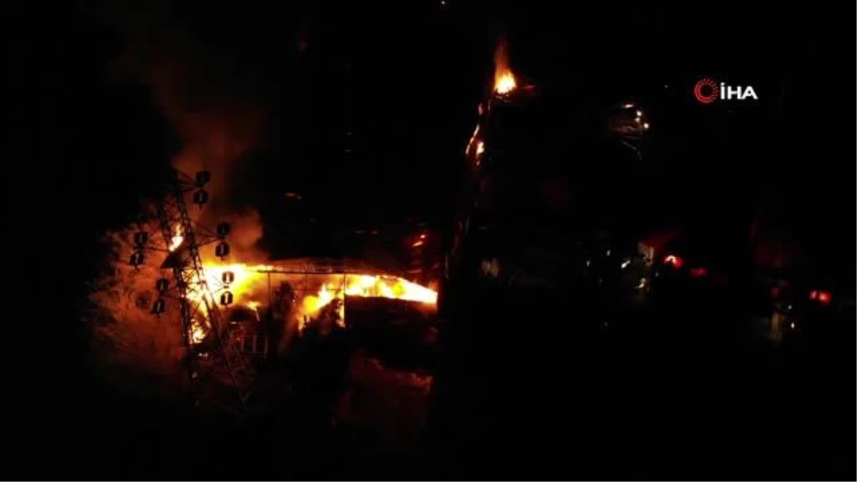 Bodrum\'da pelet fabrikası alev alev yandı