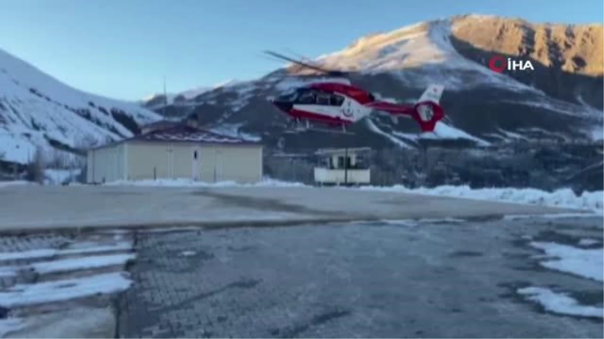 Son dakika haberleri... Kalp krizi geçiren kadının imdadına helikopter yetişti