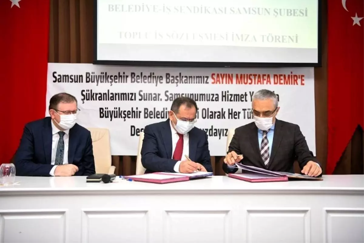 Samsun Büyükşehir Belediyesi\'nde toplu sözleşme sevinci