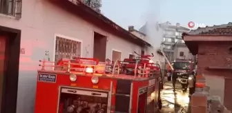 Sobadan sıçrayan kıvılcımlar yangın çıkardı