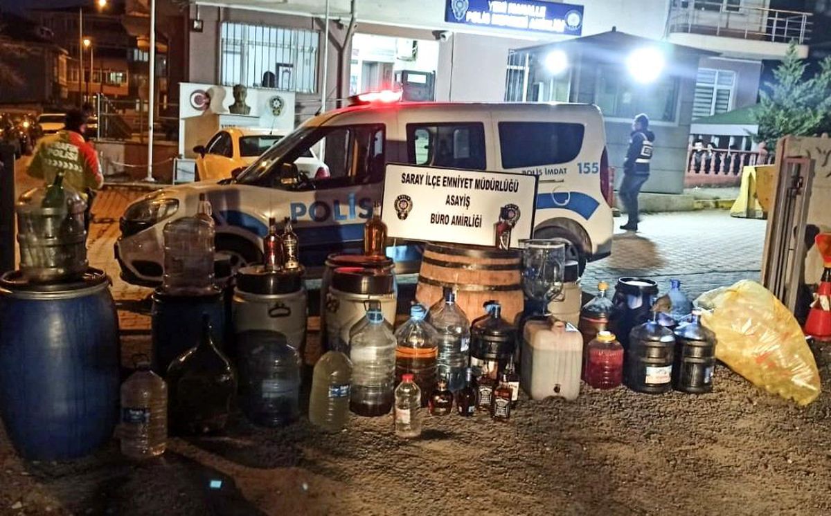 Tekirdağ\'da 619 litre kaçak içki ele geçirildi