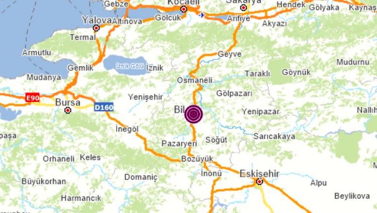 Bilecik\'te küçük ölçekli deprem