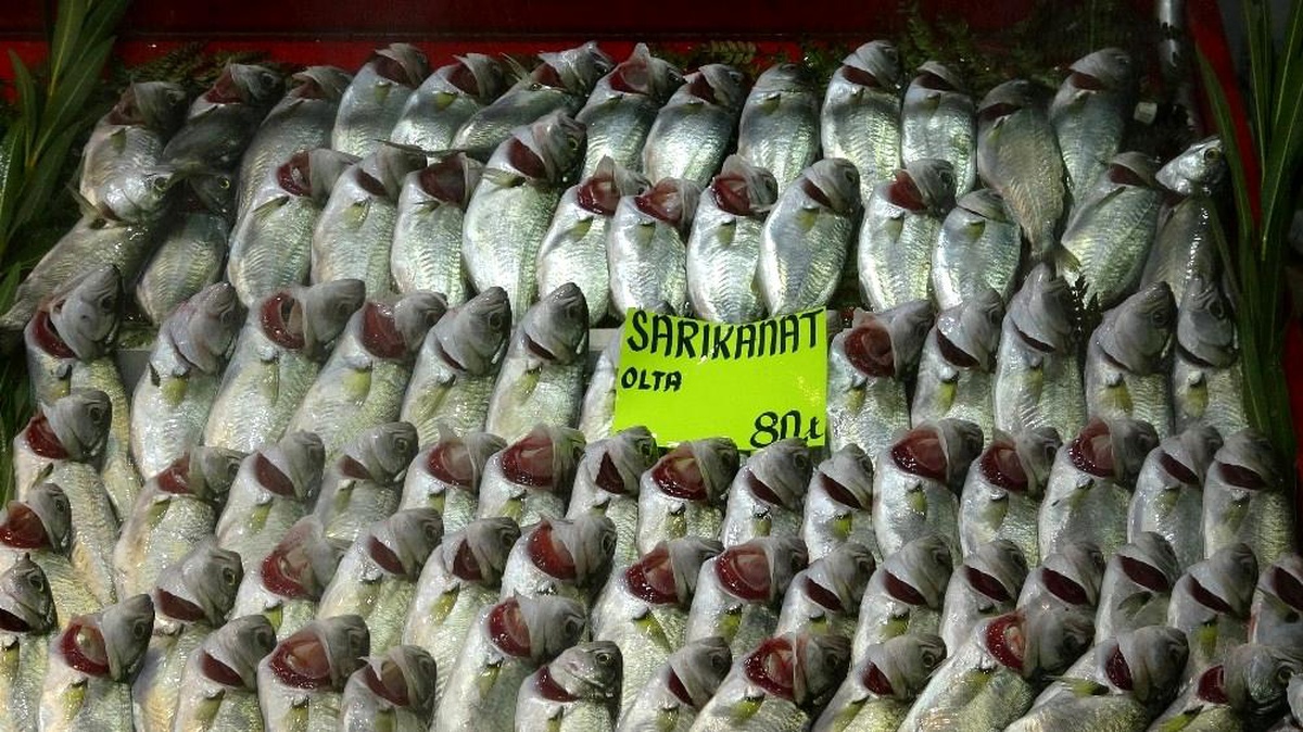 Yılbaşına saatler kala vatandaşlar balık tezgahlarına akın etti