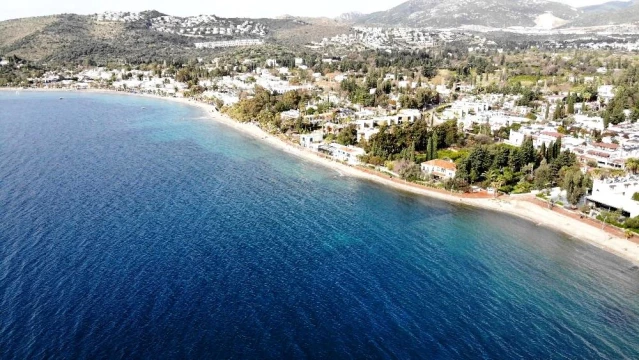 Bodrum sahillerinde sessizlik