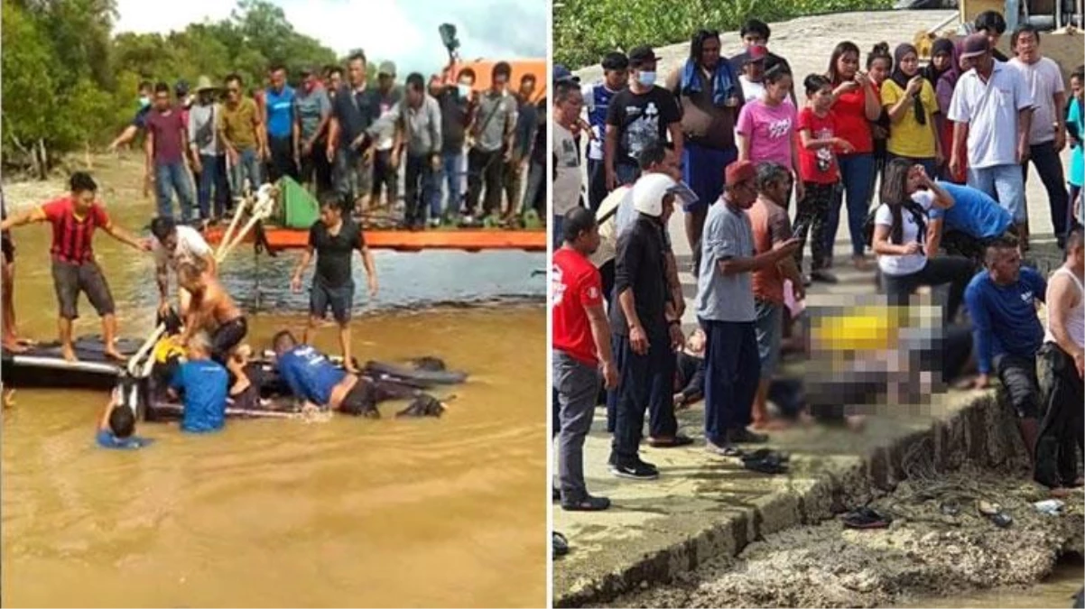 Feribottan nehre düşen aracın içindeki 1\'i bebek 9 kişi hayatını kaybetti
