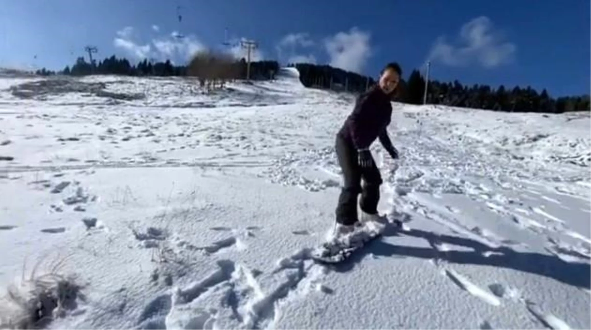 Hülya Avşar Uludağ\'da kayak yaptı
