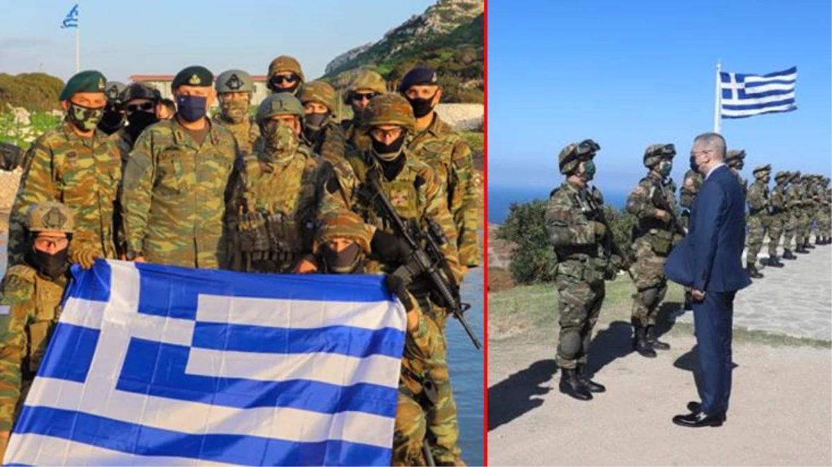 Yunanistan provokasyonlarına devam ediyor! Savunma Bakan Yardımcısı da yılbaşını Bulamaç Adası\'nda geçirdi