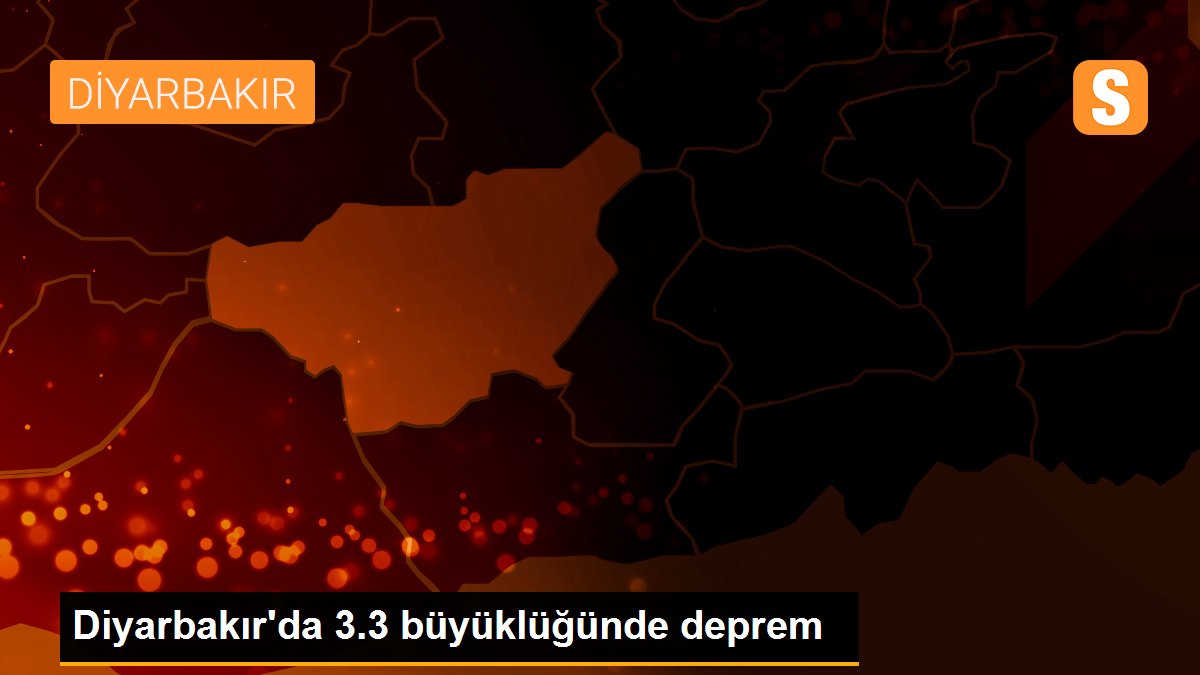 Diyarbakır\'da 3.3 büyüklüğünde deprem
